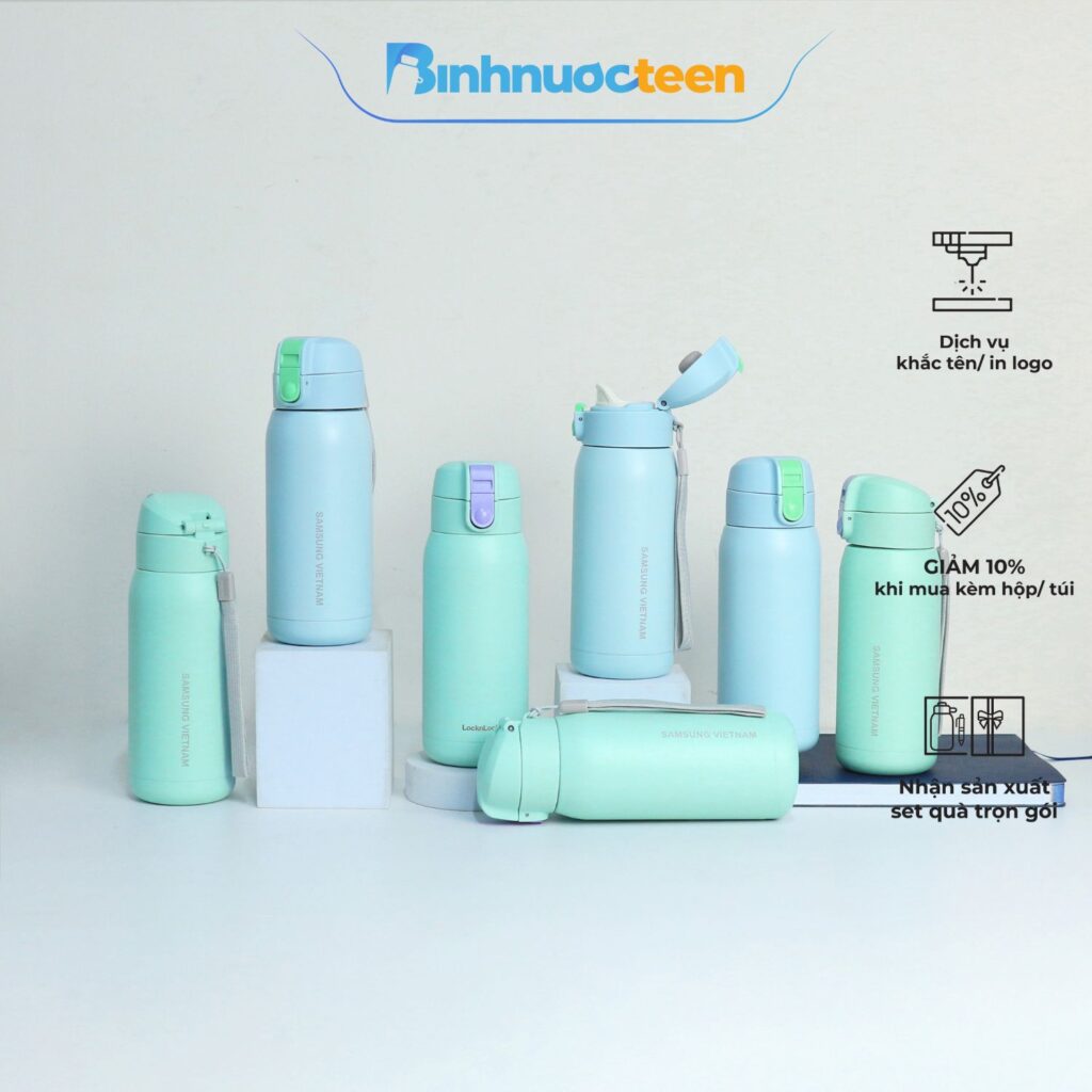 Bình Giữ Nhiệt LocknLock Có Dây Treo 370ml LHC3233 Chubby Tumbler - Binhnuocteen.com