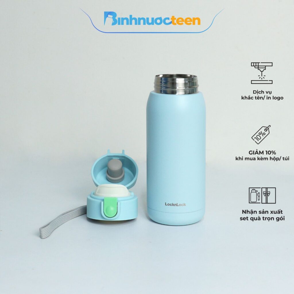 Bình Giữ Nhiệt LocknLock Có Dây Treo 370ml LHC3233 Chubby Tumbler