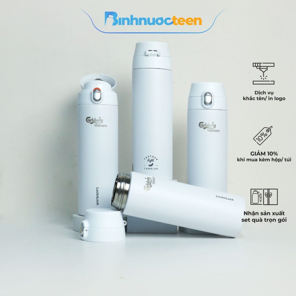 Bình Giữ Nhiệt LocknLock 500ml Feather Light One Touch LHC3257