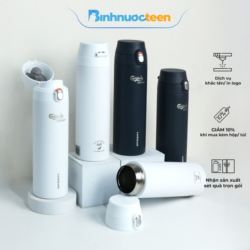 Bình Giữ Nhiệt LocknLock 500ml Feather Light One Touch LHC3257