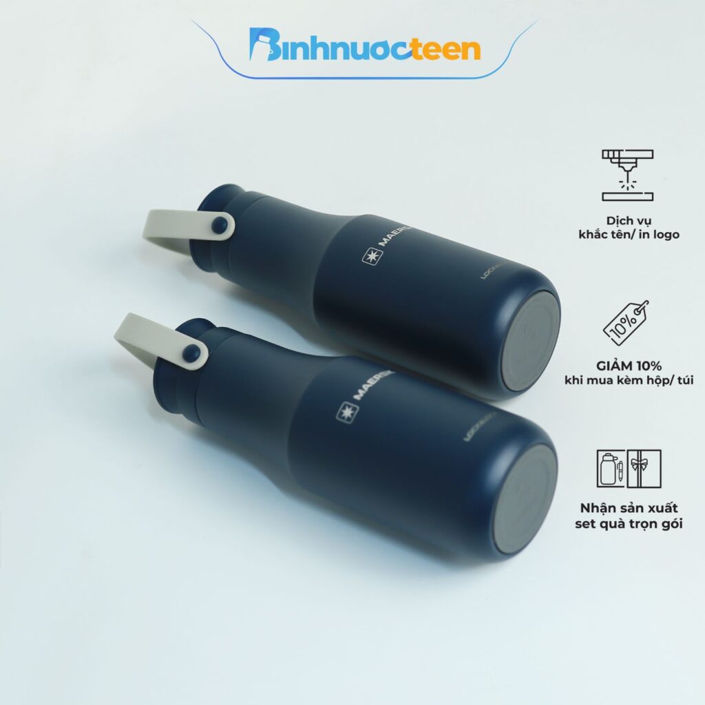 Bình Giữ Nhiệt LocknLock 470ml Có Quai Xách LHC4202 Metro Double