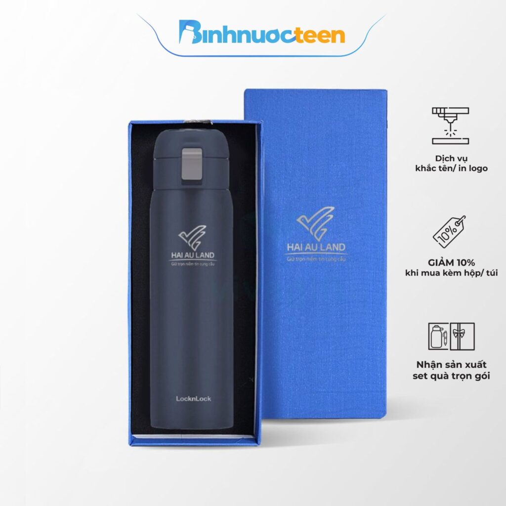 Bình Giữ Nhiệt LocknLock 500ml Point One Touch LHC3255 - Binhnuocteen.com