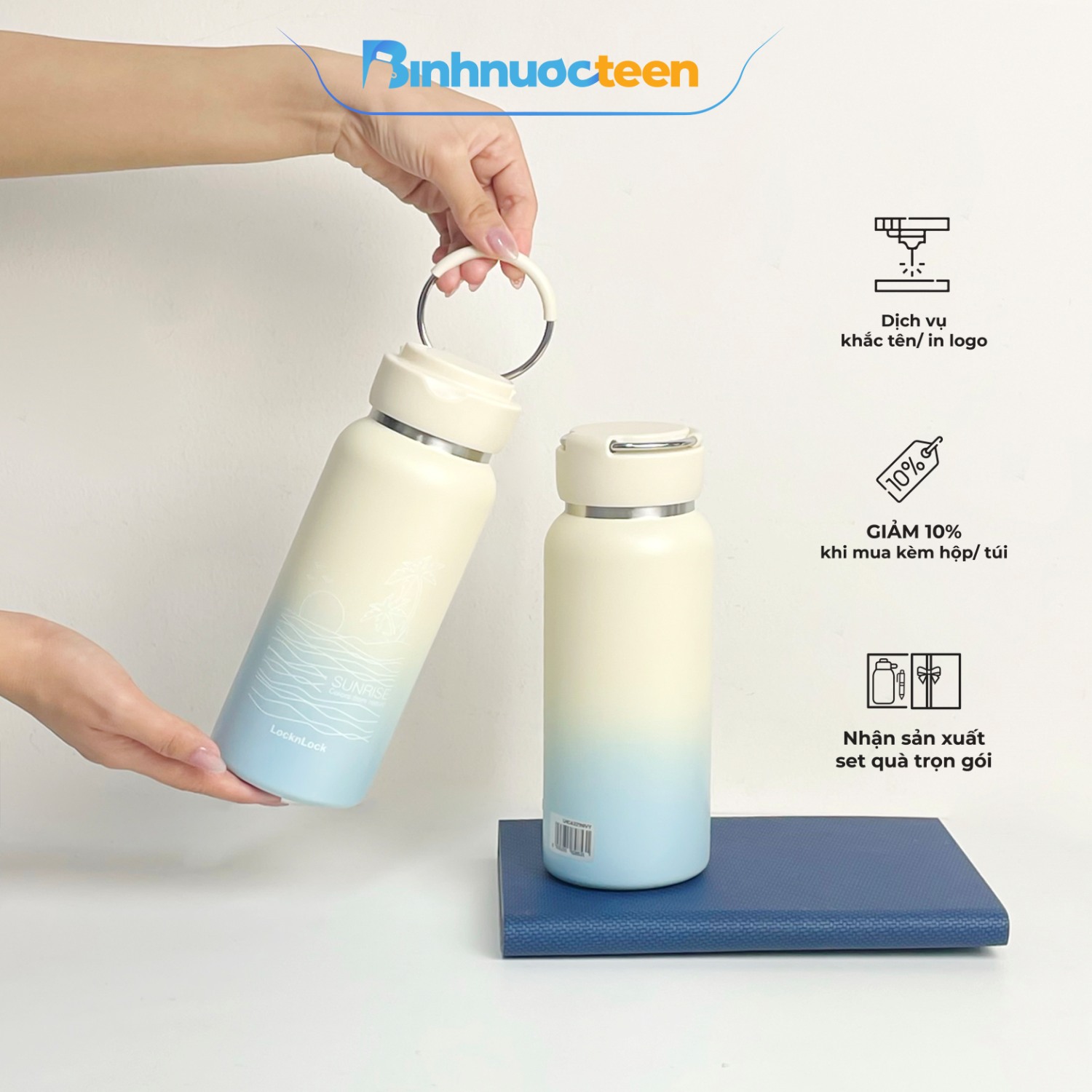 Bình Giữ Nhiệt LocknLock Sling Ring Tumbler LHC4321 - Binhnuocteen.com