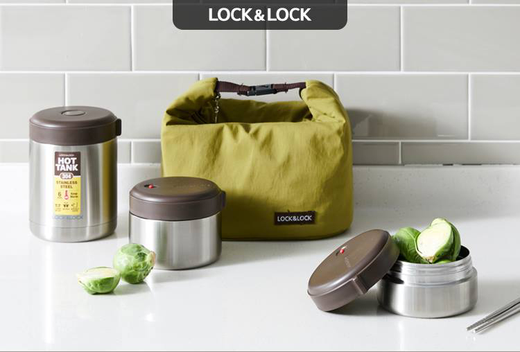 Bộ 3 Hộp Cơm Giữ Nhiệt LocknLock Mushroom LHC8025SLV - Bạc
