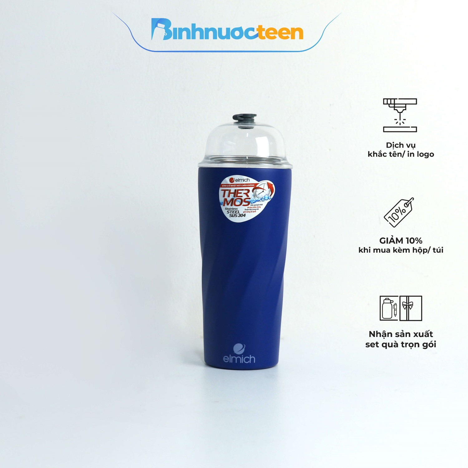 Cốc Giữ Nhiệt Elmich Inox 304 500ml EL3673 - Binhnuocteen.com