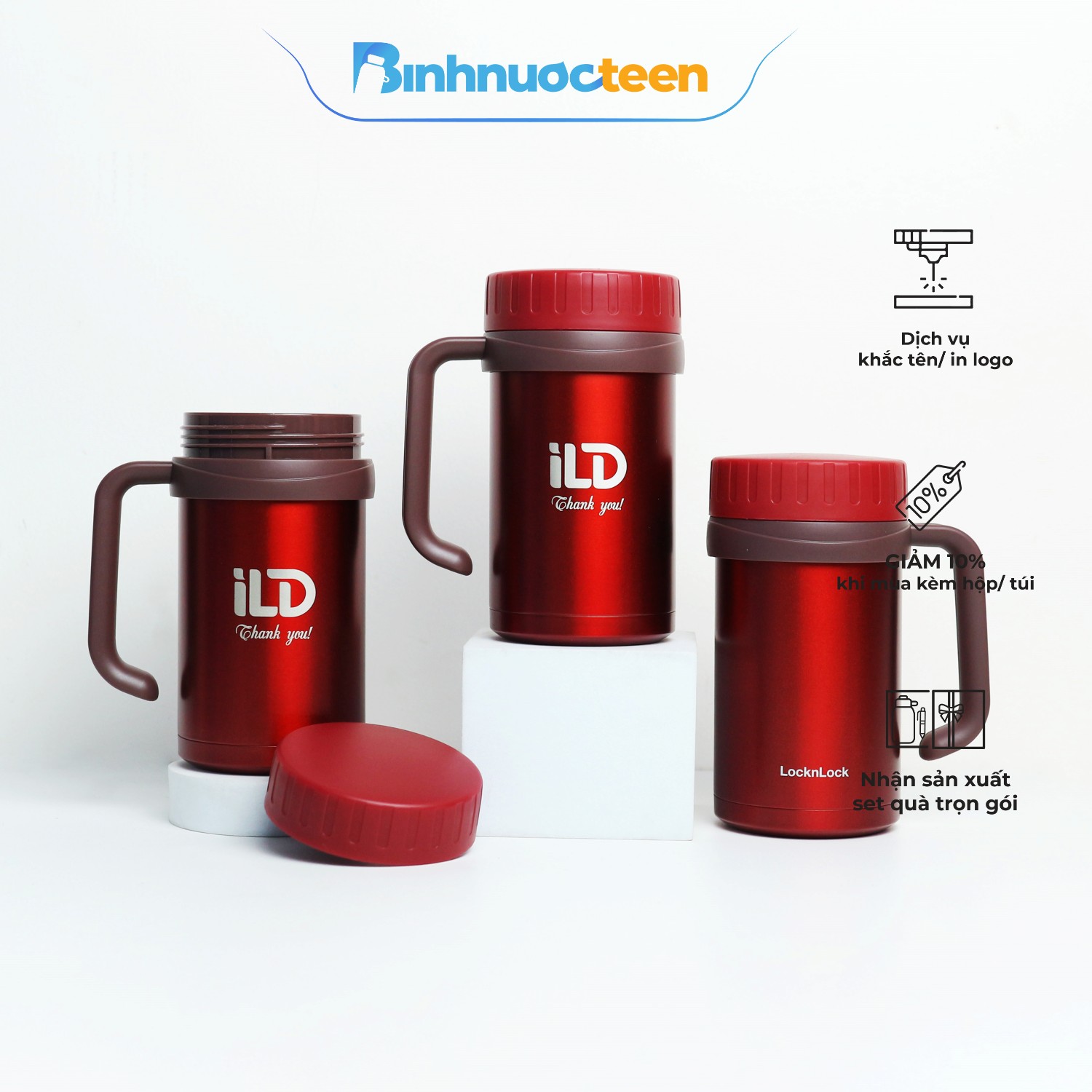 Cốc Giữ Nhiệt LocknLock 500ml LHC9002 Basic Table Mug - Binhnuocteen.com