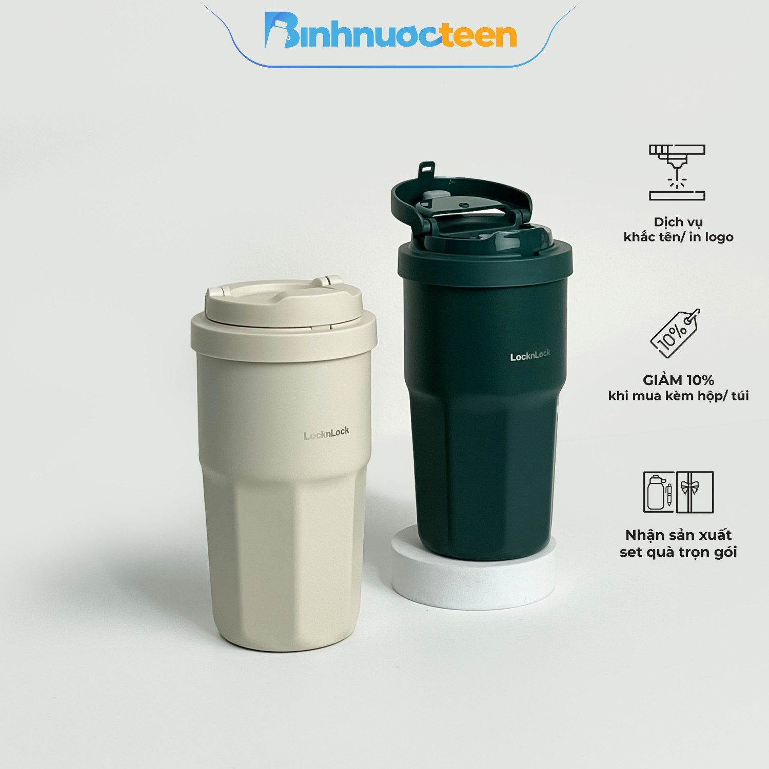 Ly Giữ Nhiệt LocknLock Vacuum Coffee Tumbler 460ml LHC3329