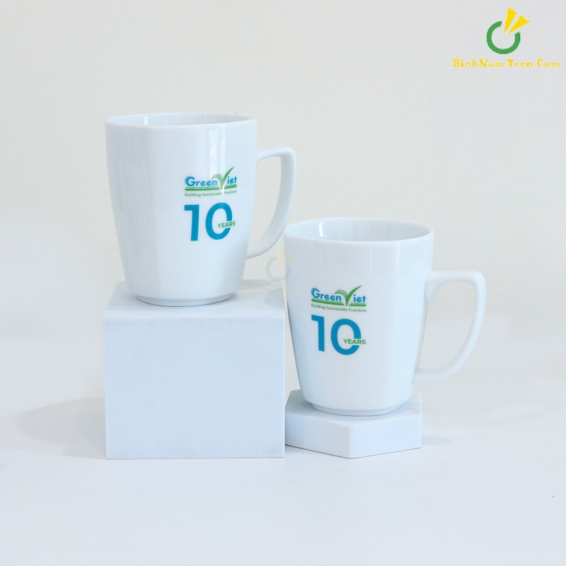 Ly Sứ Dáng Vuông Bát Tràng LS110 In Logo 5