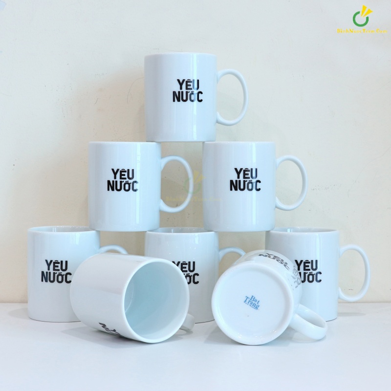 Ly Sứ Bát Tràng Trắng LS101 In Logo Theo Yêu Cầu