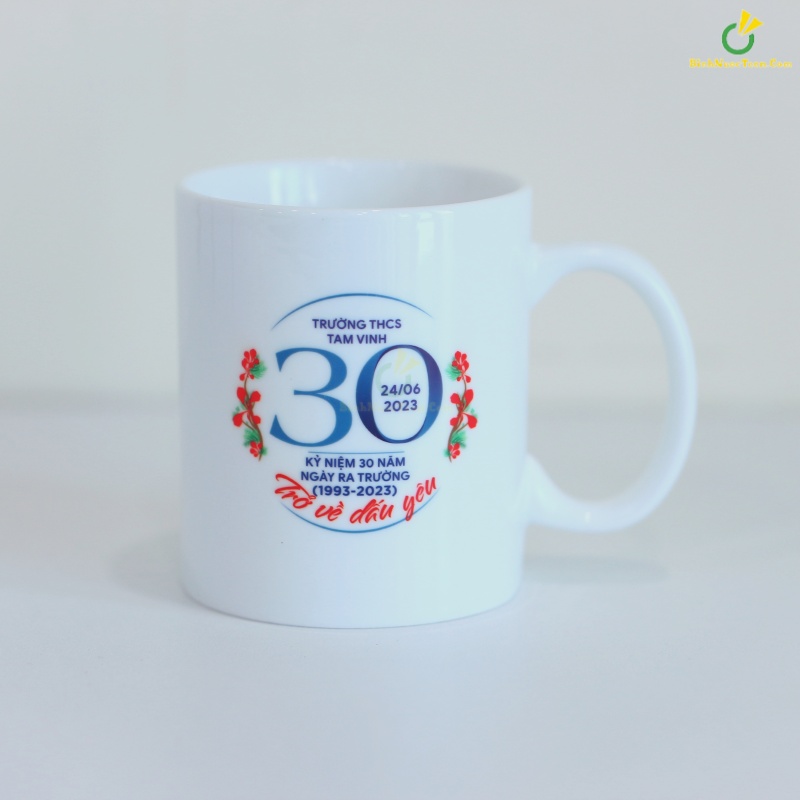 Ly Sứ Bát Tràng Trắng LS101 In Logo Theo Yêu Cầu
