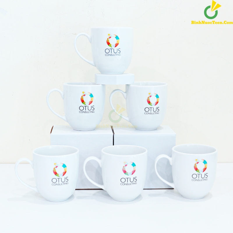 Ly Sứ Minh Long Trắng Camellia 0.4 L 154019000 In Logo
