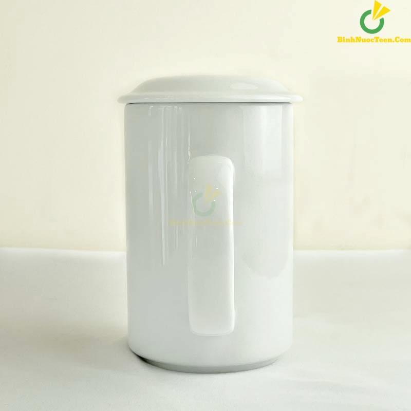 Ly Sứ Minh Long Quai Tròn Jasmine Trắng 0.52 L155216000