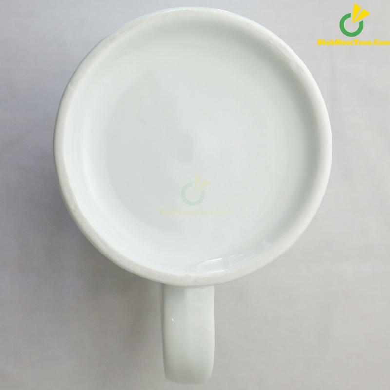 Ly Sứ Trắng Quai C Dáng Cao LS103 In Logo Theo Yêu Cầu