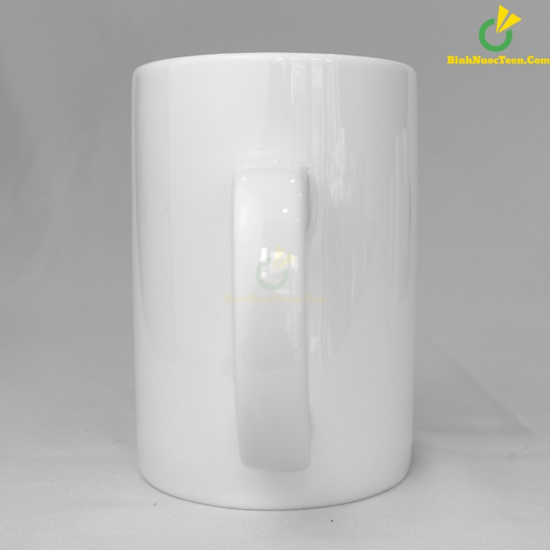 Ly Sứ Trắng Quai C Dáng Cao LS103 In Logo Theo Yêu Cầu
