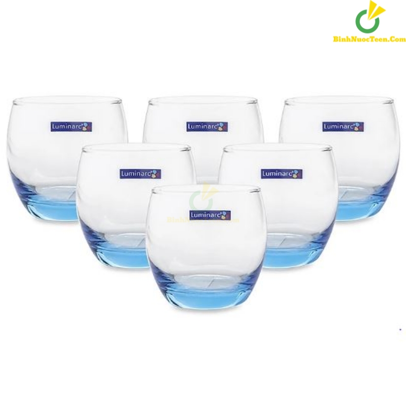 Ly Thủy Tinh Luminarc Salto Ice Blue J1584 - (320ml) In Logo