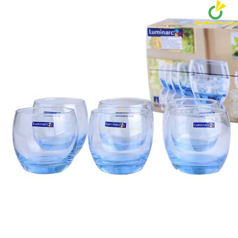 Ly Thủy Tinh Luminarc Salto Ice Blue J1584 - (320ml) In Logo