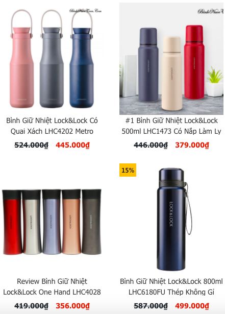 bình giữ nhiệt lock lock quà tặng
