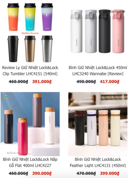 bỉnh giữ nhiệt lock&lock quà tặng