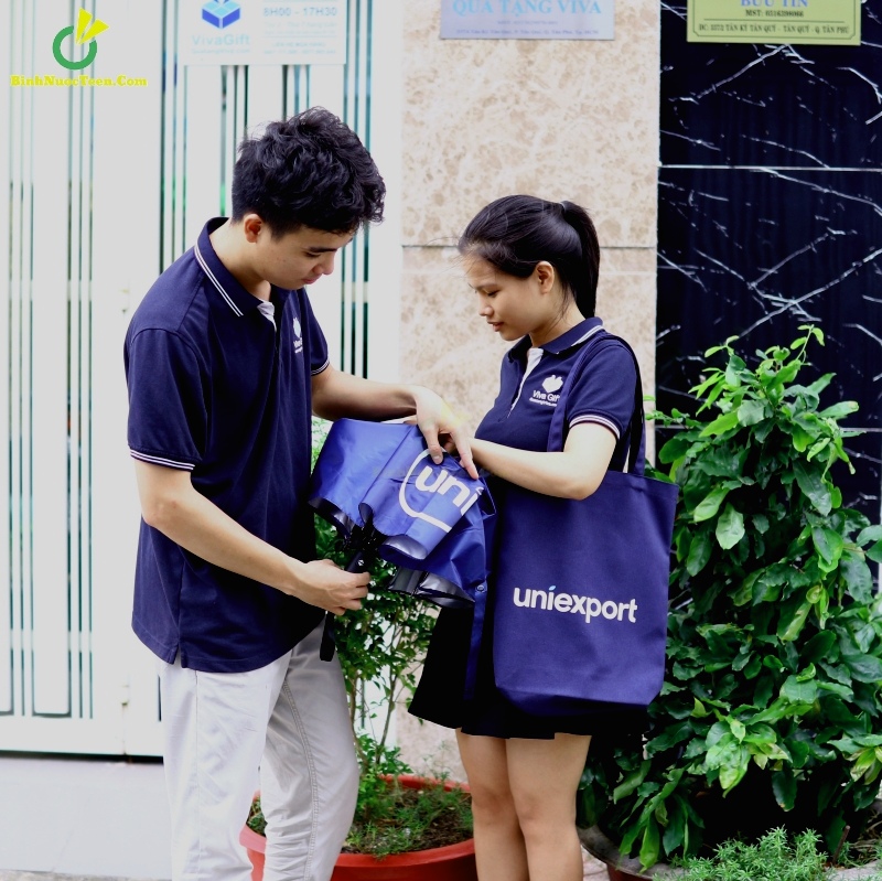 Túi Vải Canvas Chặt Đáy TVC05-3 In Logo Uni 10