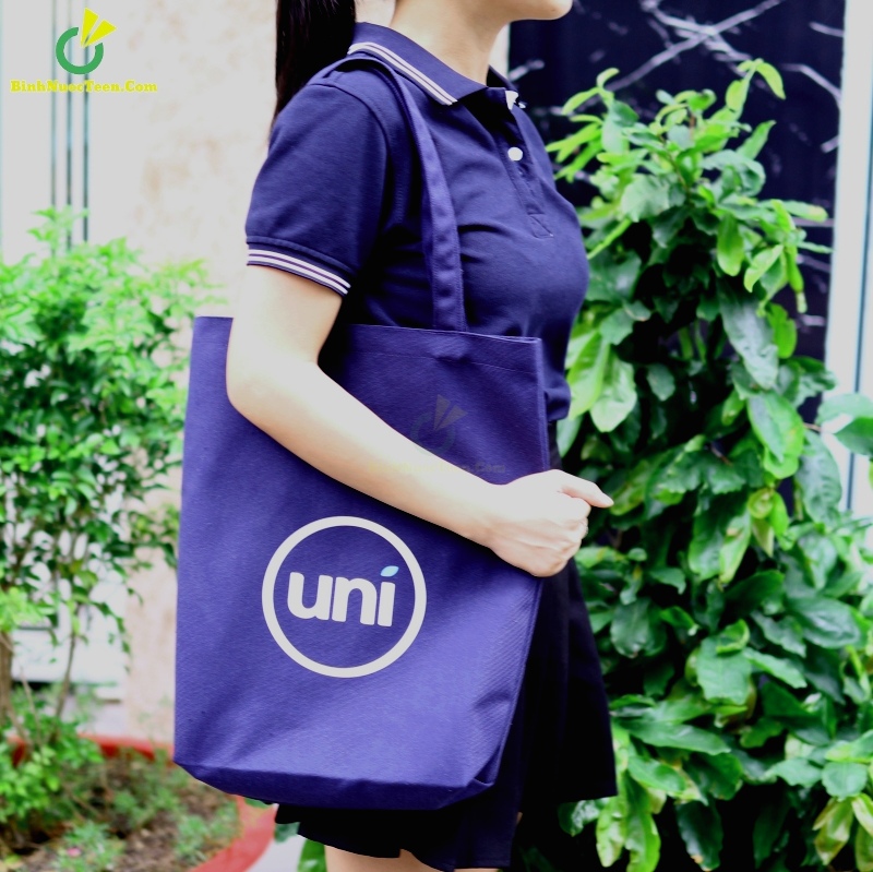 Túi Vải Canvas Chặt Đáy TVC05-3 In Logo Uni 9