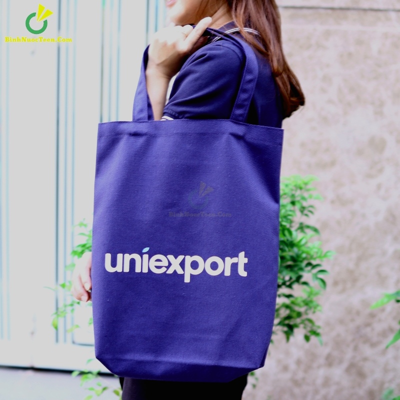 Túi Vải Canvas Chặt Đáy TVC05-3 In Logo Uni 14