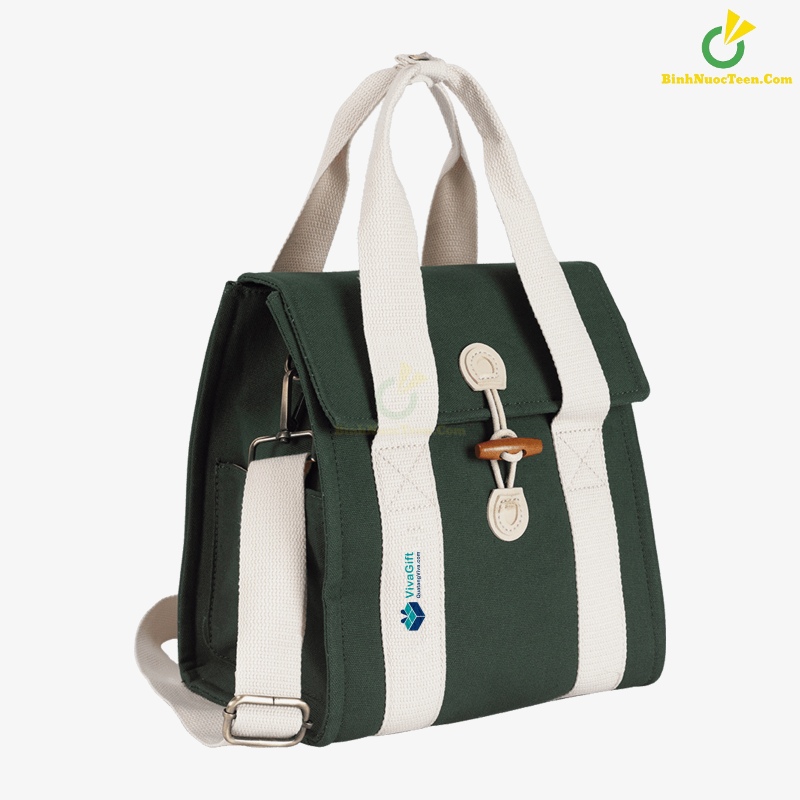 Túi Vải Canvas Có Quai Đeo Chéo 30 x 17.5 x 24.5 cm TVC014 In Logo 9