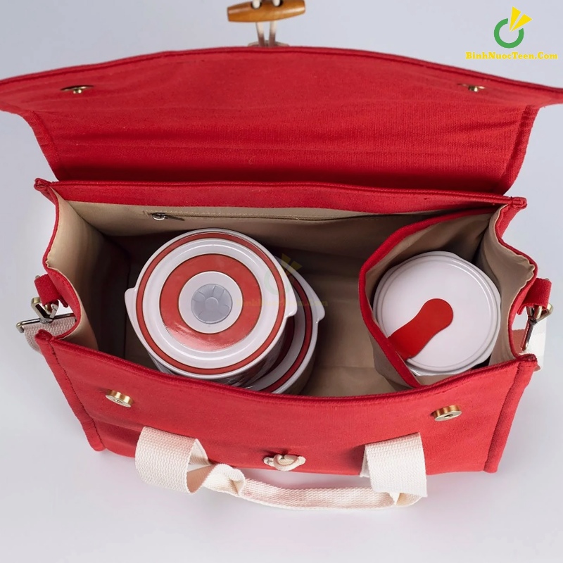 Túi Vải Canvas Có Quai Đeo Chéo 30 x 17.5 x 24.5 cm TVC014 In Logo 11