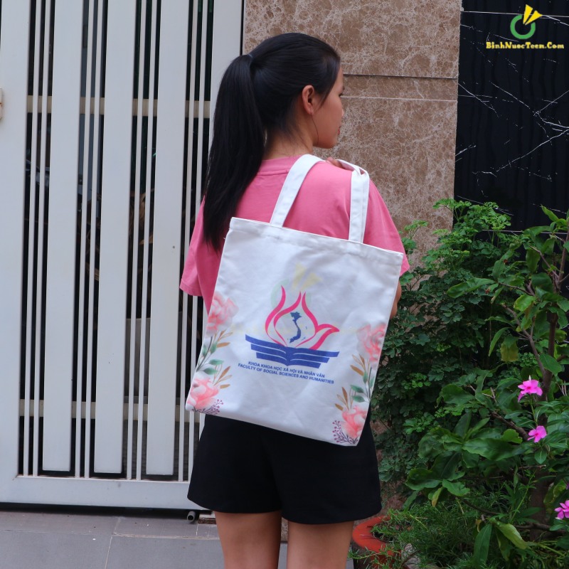 Túi Vải Canvas Có Quai Xách TVC01-1 In Logo 10