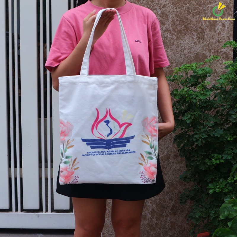 Túi Vải Canvas Có Quai Xách TVC01-1 In Logo 9