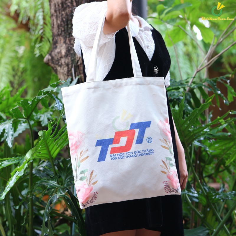 Túi Vải Canvas Có Quai Xách TVC01-1 In Logo 4