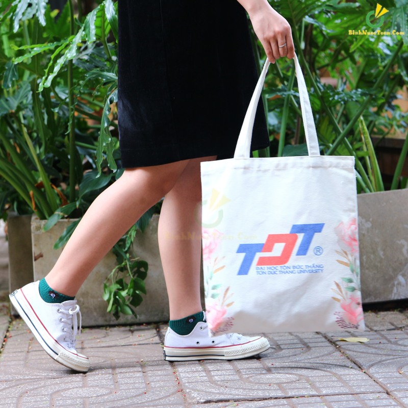 Túi Vải Canvas Có Quai Xách TVC01-1 In Logo 5