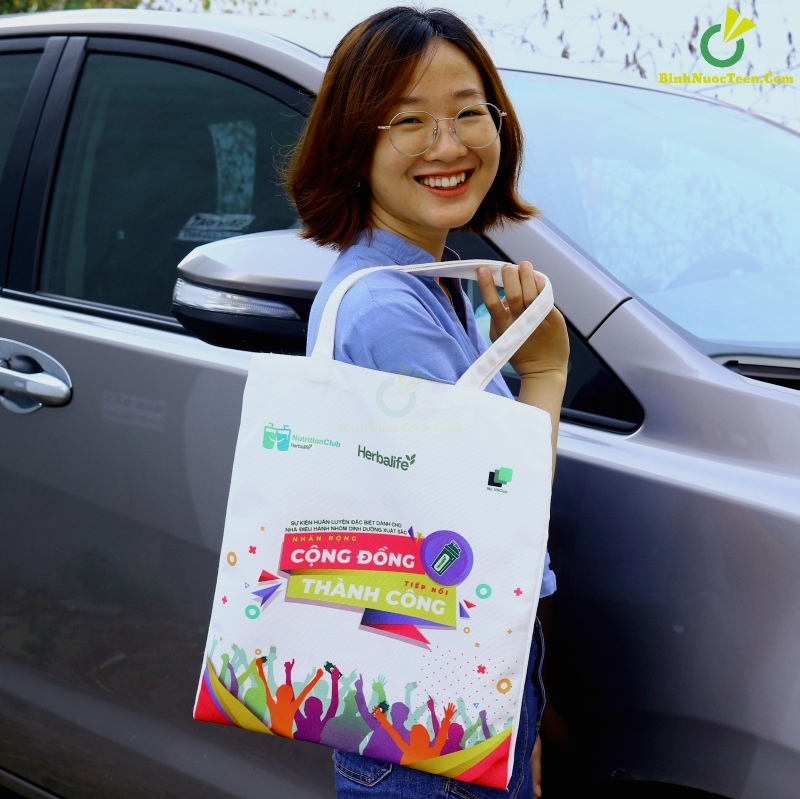 Túi Vải Canvas Có Quai Xách TVC01-11 In Logo Herbalife 14
