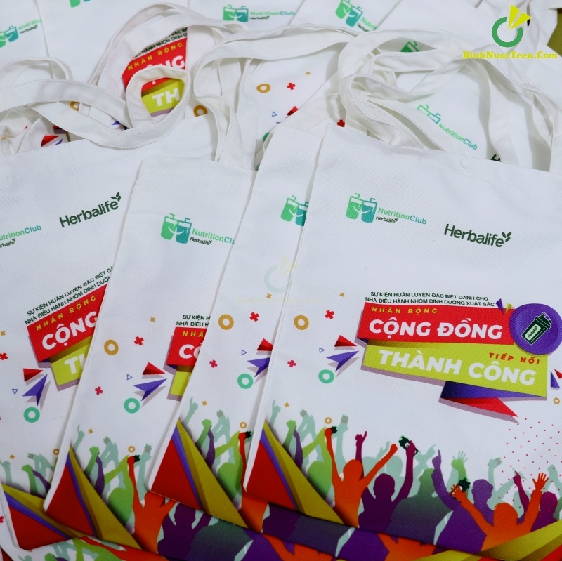 Túi Vải Canvas Có Quai Xách TVC01-11 In Logo Herbalife 17