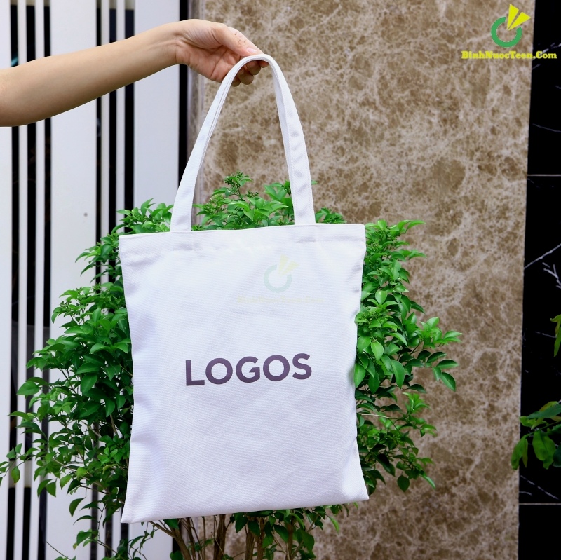 Túi Vải Canvas Có Quai Xách TVC01-9 In Logo Logos 5