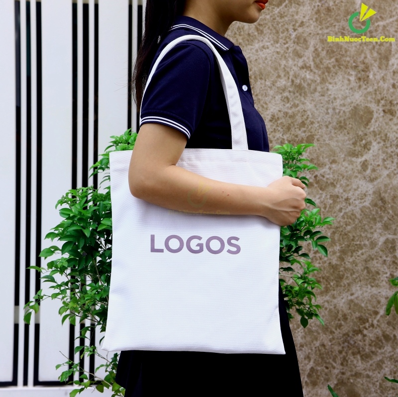 Túi Vải Canvas Có Quai Xách TVC01-9 In Logo Logos 3