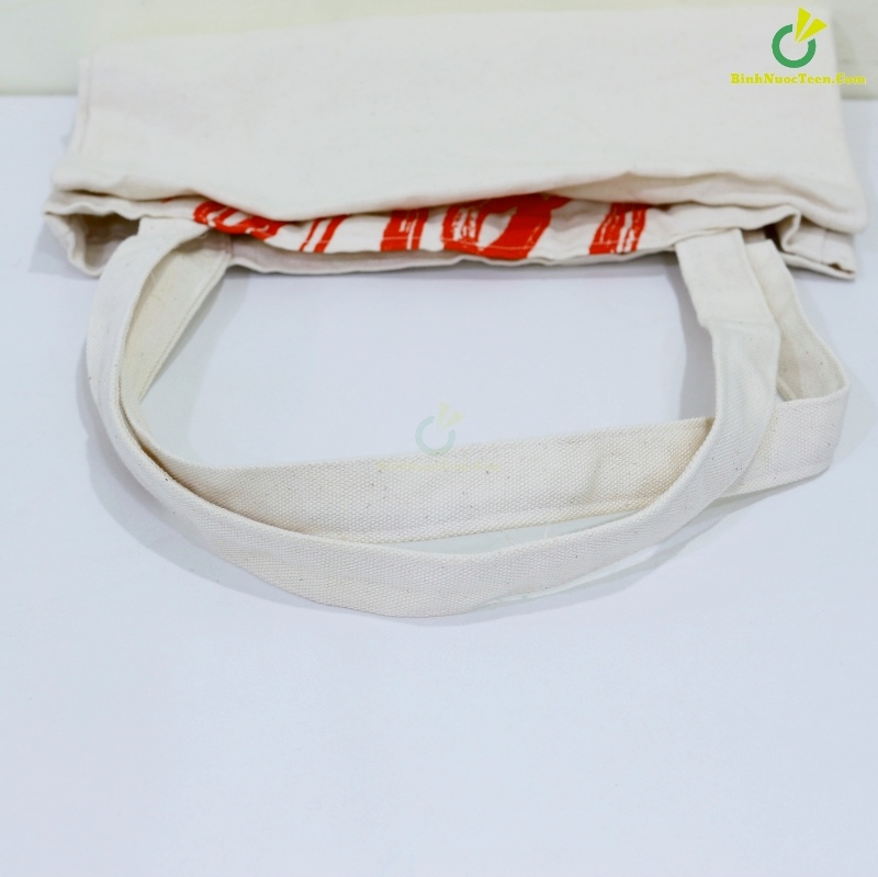 Túi vải Canvas Có Túi Con & Nút Bấm TVC09 In Logo 6