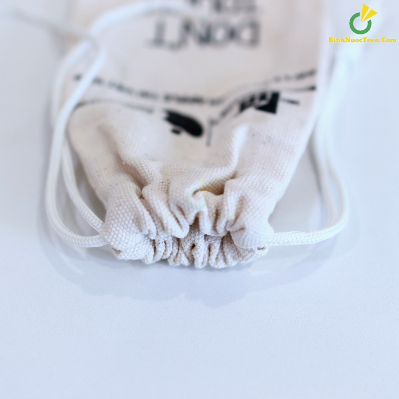 Túi Vải Canvas Dây Rút Đựng Ống Hút TVC03-3 In Logo 8