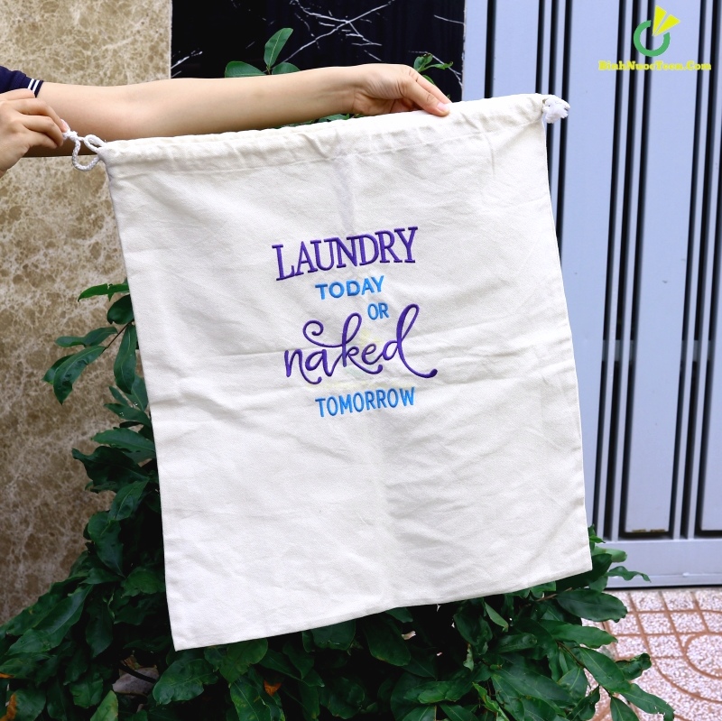 Túi Vải Canvas Dây Rút Kích Thước Lớn TVC03-5 In Logo Laundry 5