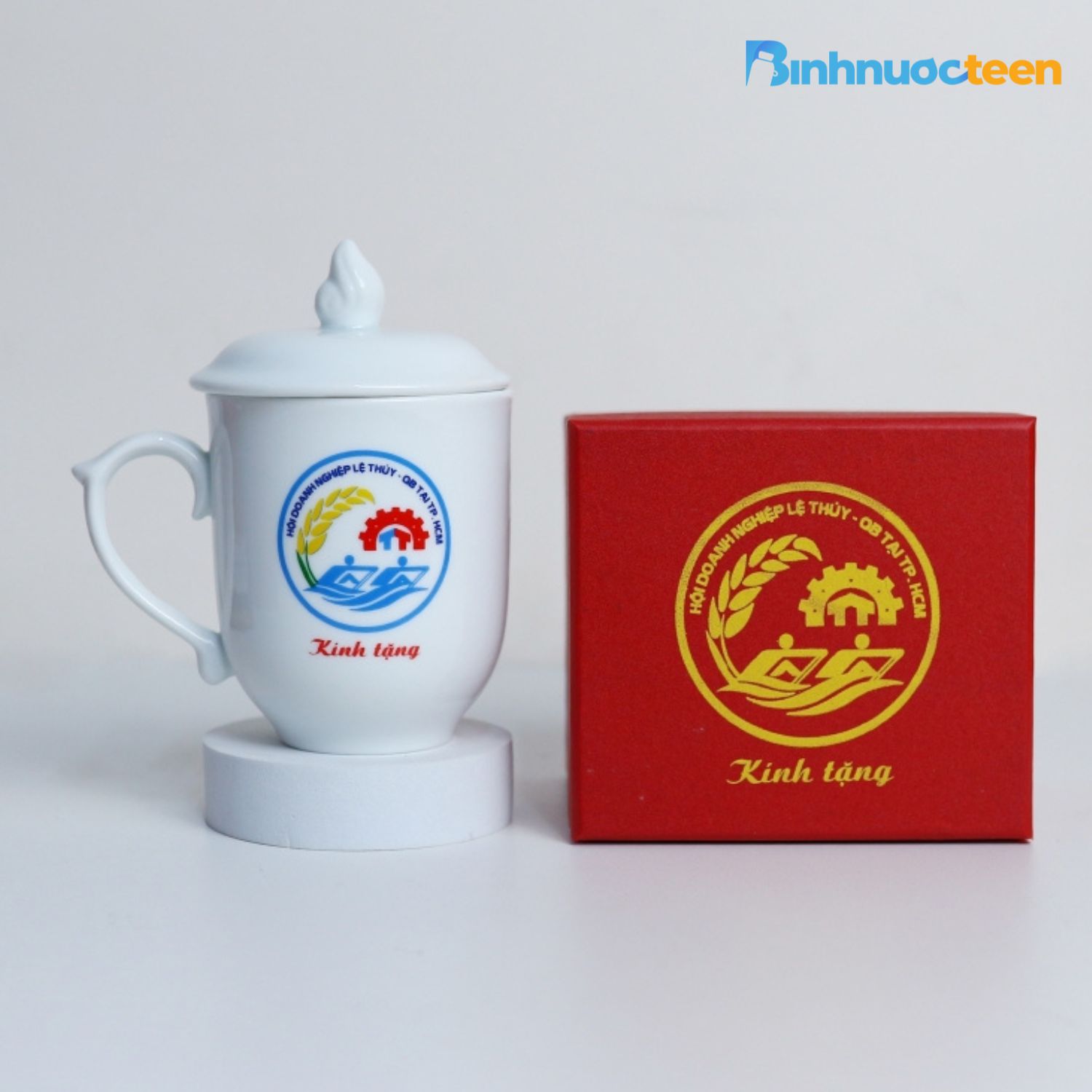Ly sứ Bát Tràng quà tặng, in logo theo yêu cầu giá rẻ