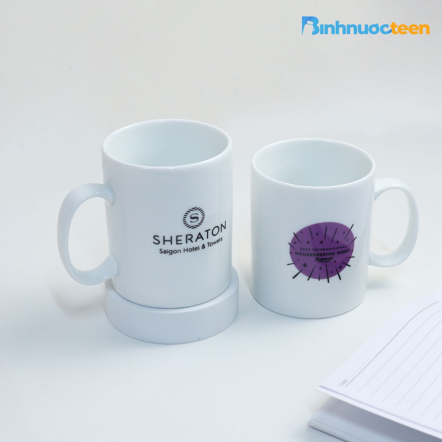 Ly sứ Bát Tràng quà tặng, in logo theo yêu cầu giá rẻ