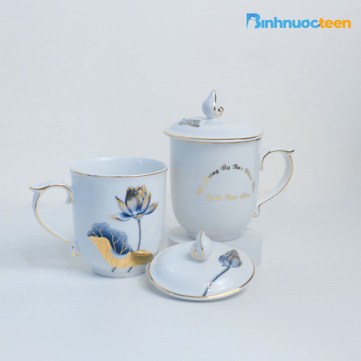 Ly sứ Minh Long in logo, quà tặng doanh nghiệp cao cấp