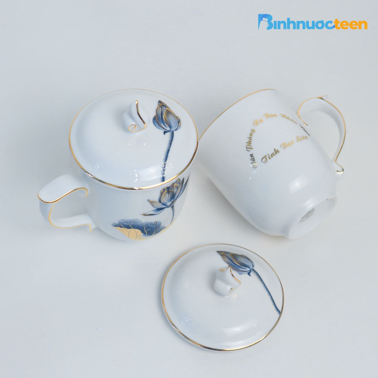 Ly sứ Minh Long in logo, quà tặng doanh nghiệp cao cấp