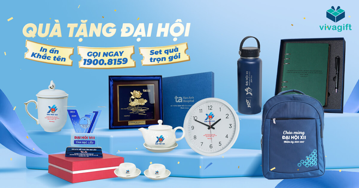 Vivagift sản xuất quà tặng đại biểu đại hội giá từ 40.000đ