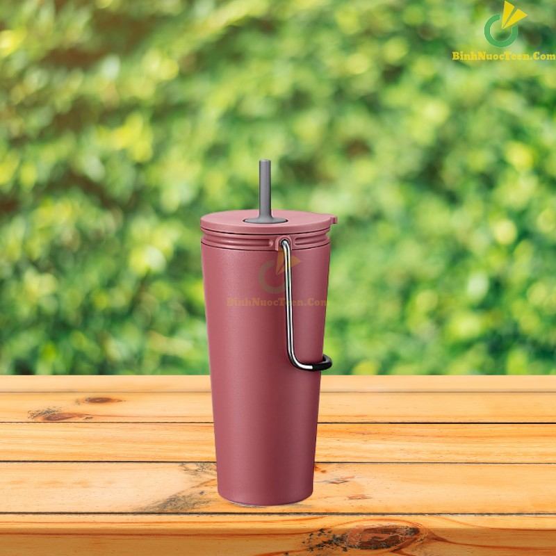 Bình giữ nhiệt có ống hút Lock&Lock Bucket Tumbler with Straw LHC4268 20