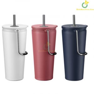 Bình giữ nhiệt có ống hút Lock&Lock Bucket Tumbler with Straw LHC4268 3