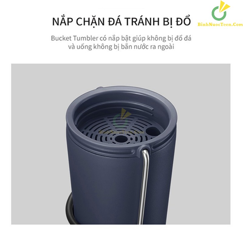 Bình giữ nhiệt có ống hút Lock&Lock Bucket Tumbler with Straw LHC4268 8