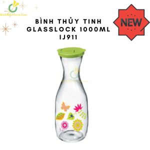 Bình Thuỷ Tinh Glasslock 1000ml IJ911 Hình Tròn In Logo 2