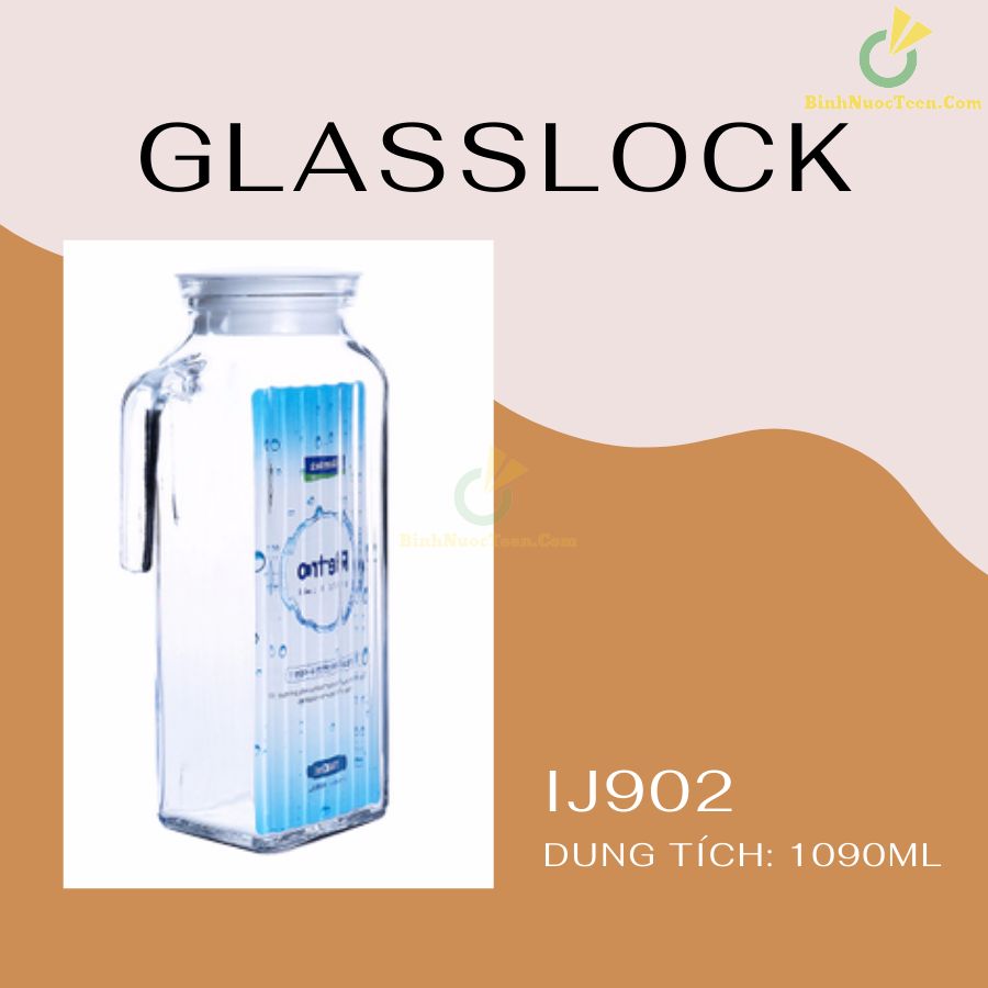 Bình Thủy Tinh Glasslock 1090ml IJ902 Trong Suốt Sang Trọng 10