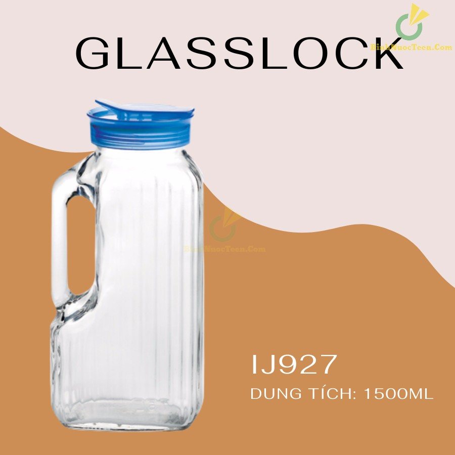 Bình Thủy Tinh Glasslock 1500ml Quai Cầm IJ927 7