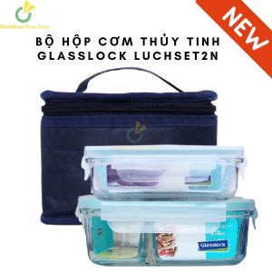 Bộ Hộp Cơm Thủy Tinh Glasslock Lunch Set 2 Chia Ngăn 3